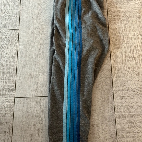 Aviator Nation Pants - Aviator nation women’s sweatpants with colorful blue logo stripes on one leg